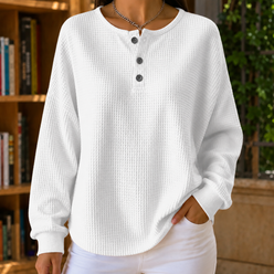 Waffle Knit Relaxed Jumper