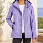 Rain Jacket Waterproof Polyester Insulated with Drawcord Hood
