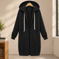 Overcoat Polyester Longline with Drawcord Hood and Full Zip