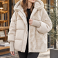 Panelled Jacket Cotton Blend with Plush and Quilted Panels and Hood