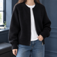 Loose Cropped Cardigan with Chunky Texture