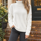 Relaxed Roll Neck Jumper in Soft Knit