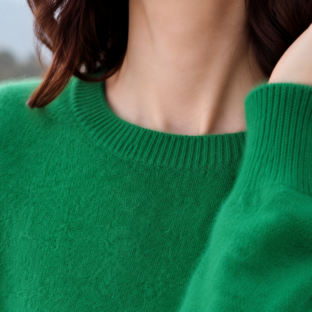 Cashmere-Feel Crew Neck Jumper