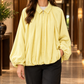 Balloon Jacket Polyester Batwing with Pointed Collar and Full Zip