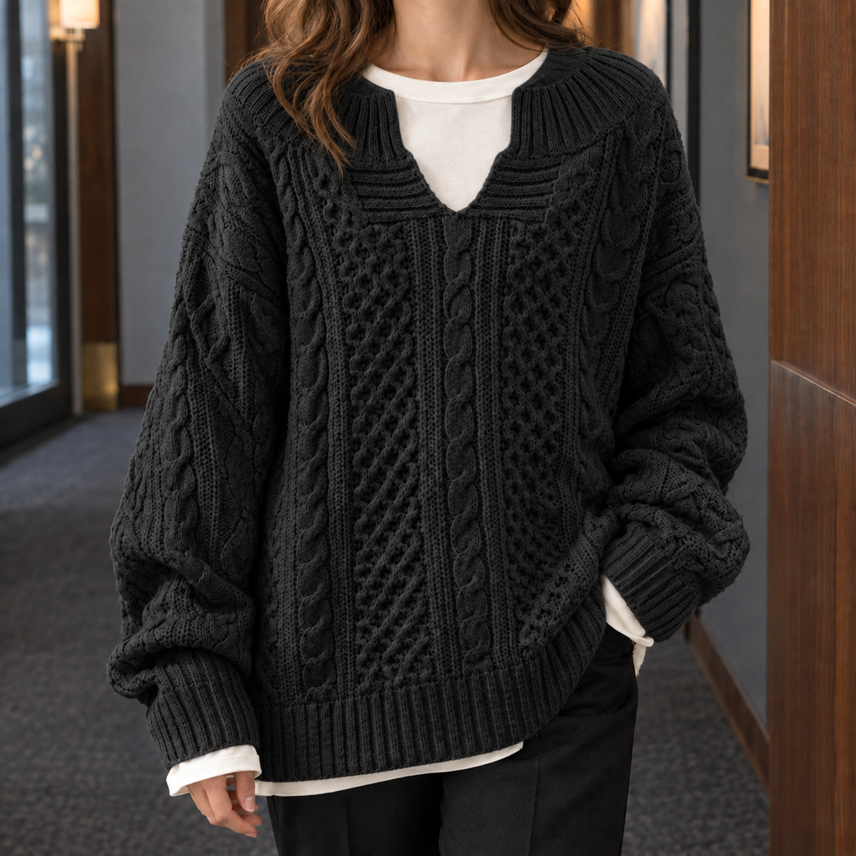 Loose Fit Cable Jumper