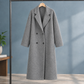 Coat Wool Blend Cashmere-Feel Double-Breasted Relaxed Longline