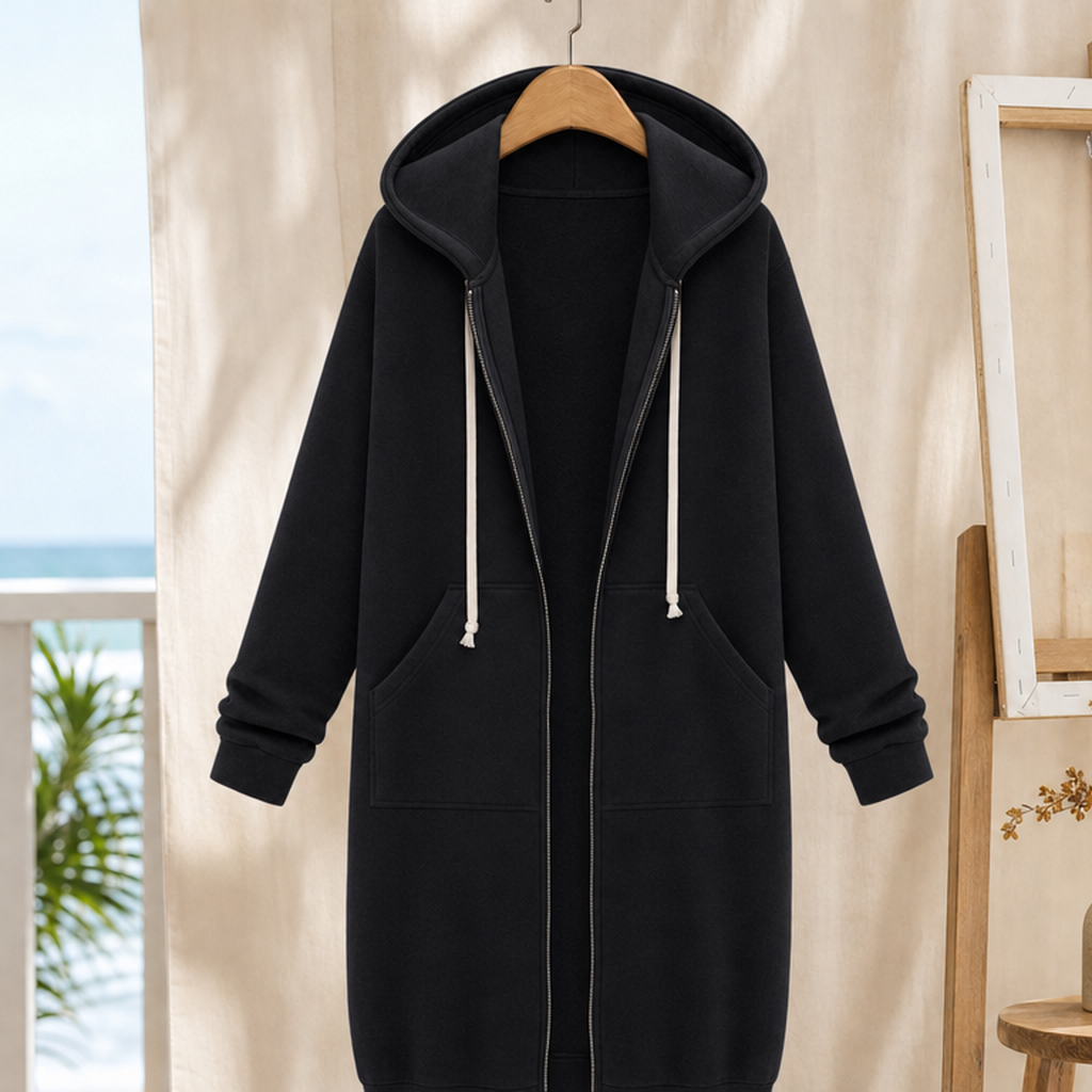 Longline Zip Hoodie