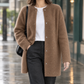 Brushed Cotton-Blend Longline Cardigan