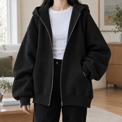 Oversized Full-Zip Hoodie