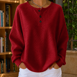 Waffle Knit Relaxed Jumper