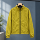 Panelled Jacket Polyester Cropped with Curved Seams and Full Zip
