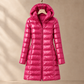 Jacket Duck Down Quilted Slim Mid-Length with Padded Hood and Zip