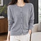 Relaxed Round Neck Button Cardigan