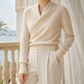 Cashmere-Feel Crossover Jumper