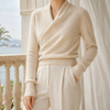 Cashmere-Feel Crossover Jumper