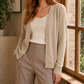 Fine Knit V-Neck Button Jumper