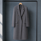 Blazer Polyester Longline Double-Breasted with Broad Peak Lapels