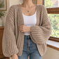 Chunky Cardigan with Balloon Sleeves
