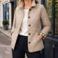 Quilted Jacket Polyester Diamond-Quilted with Checked Turn-Back Cuffs
