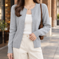 Fine Knit Button Cardigan