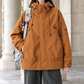 Utility Jacket Cotton Blend Hooded with Concealed Zip and Four Pockets