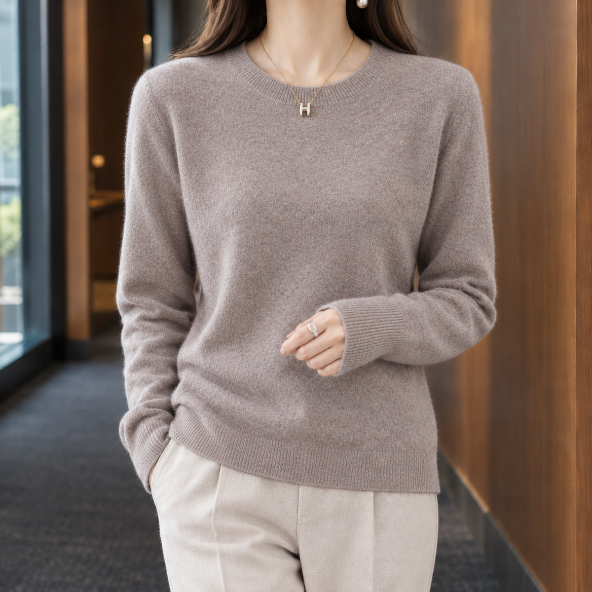 Soft Wool Crew Neck Jumper