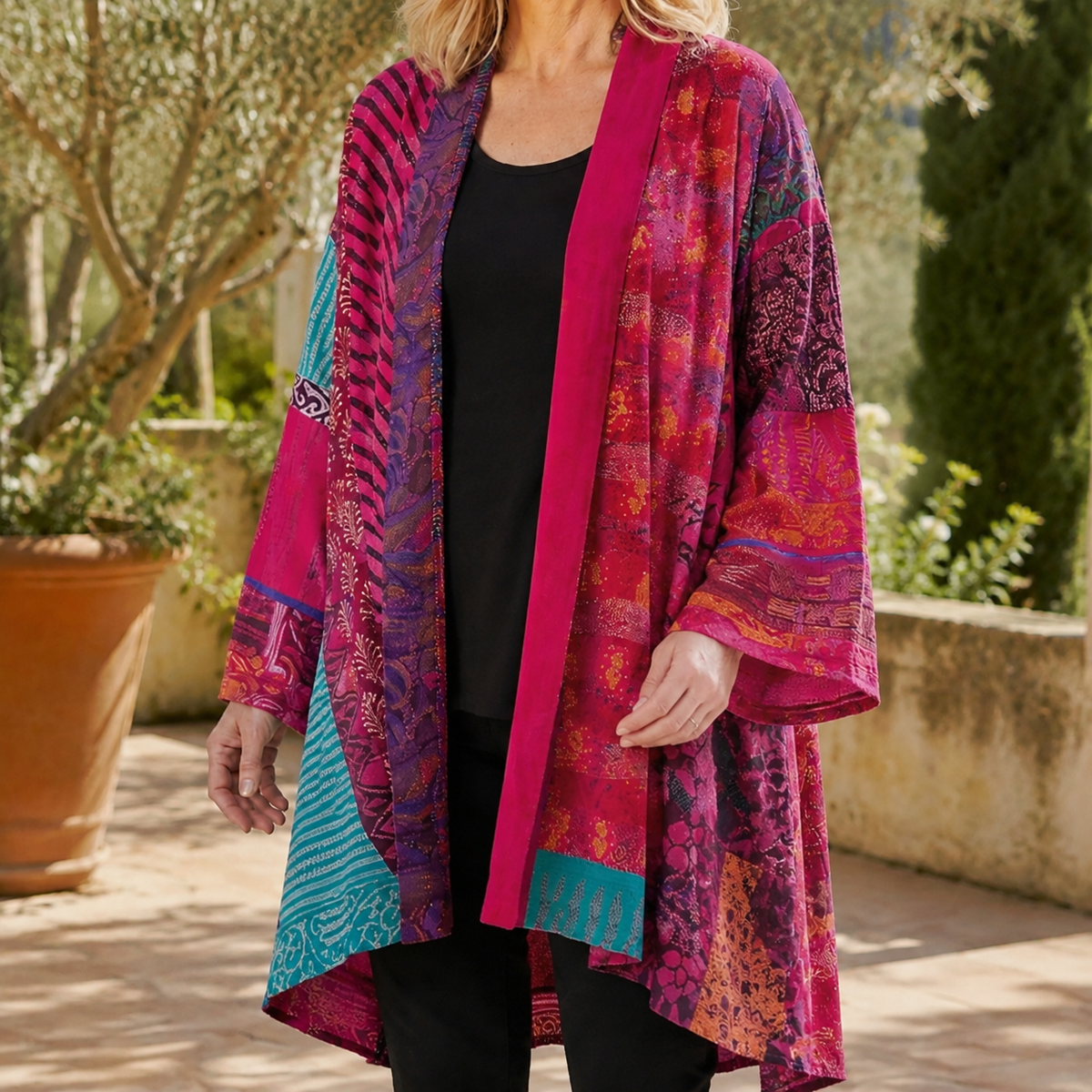 Patchwork Longline Cardigan
