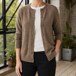 Buttoned Soft Knit Cardigan