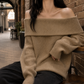 Off-Shoulder Jumper with Voluminous Sleeves