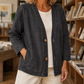Jacket Washed Cotton Collarless with Two-Button Front