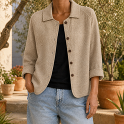 Collared Loose Straight Cardigan