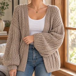 Chunky Knit Relaxed Cardigan