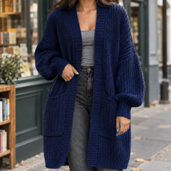 Chunky Ribbed Longline Cardigan