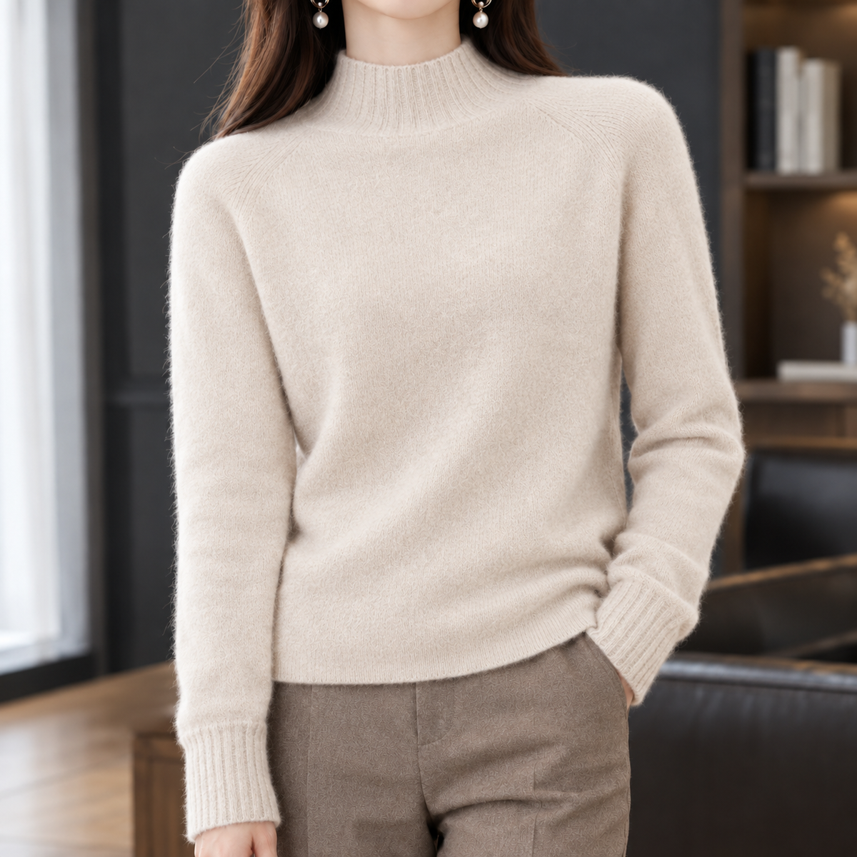 Cashmere-Feel Relaxed Jumper