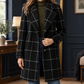 Jacket Polyester Windowpane Check Relaxed with Notch Lapels