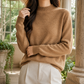 Soft Knit-Blend Mock Neck Jumper