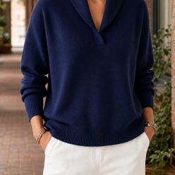 Generous Shawl Collar Jumper