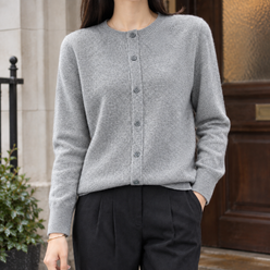 Wool-Rich Knit Cardigan