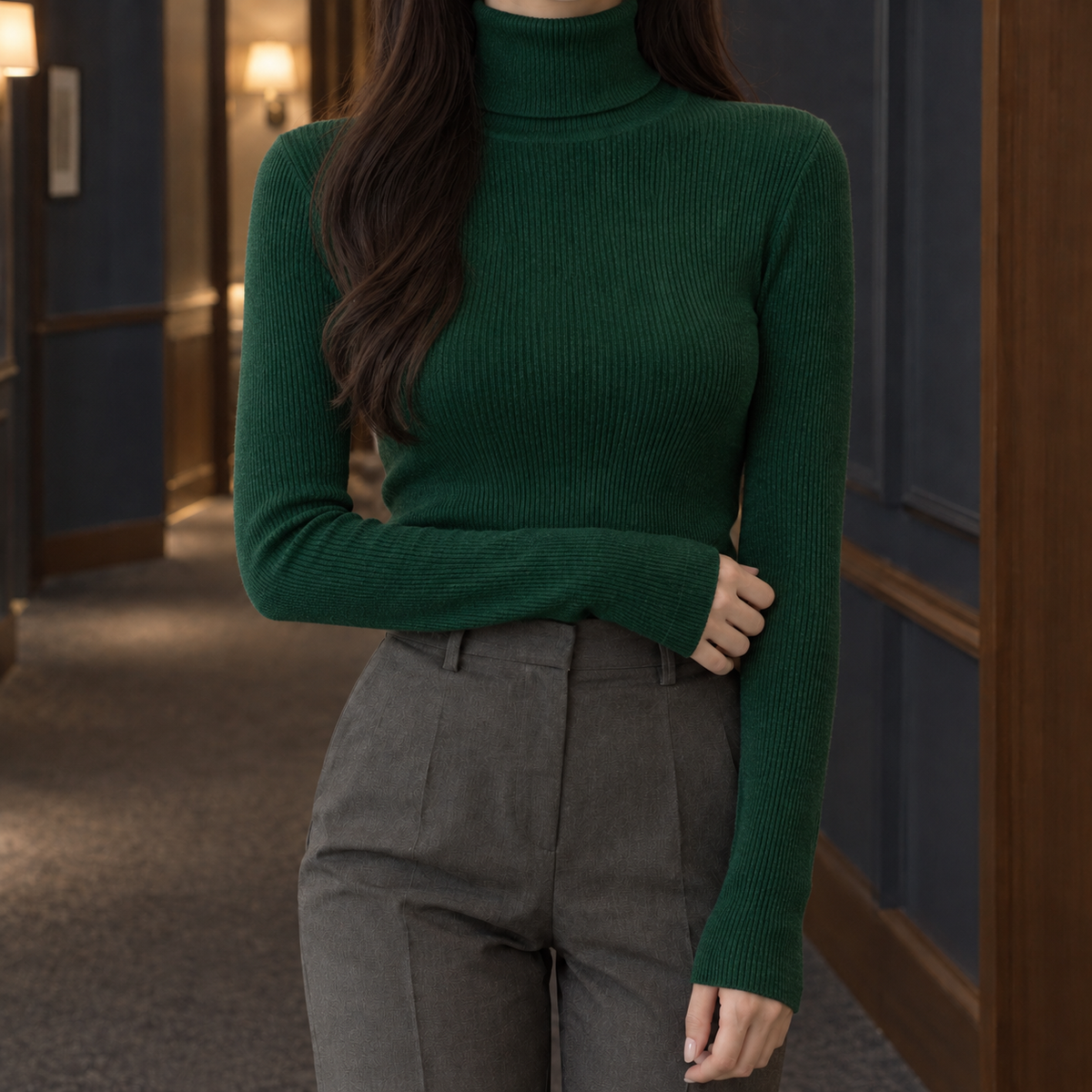 Fine Rib Polished Jumper