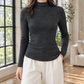 Pure Wool Slim Mock Neck Jumper