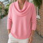Cowl Neck Jumper with Dropped Shoulders