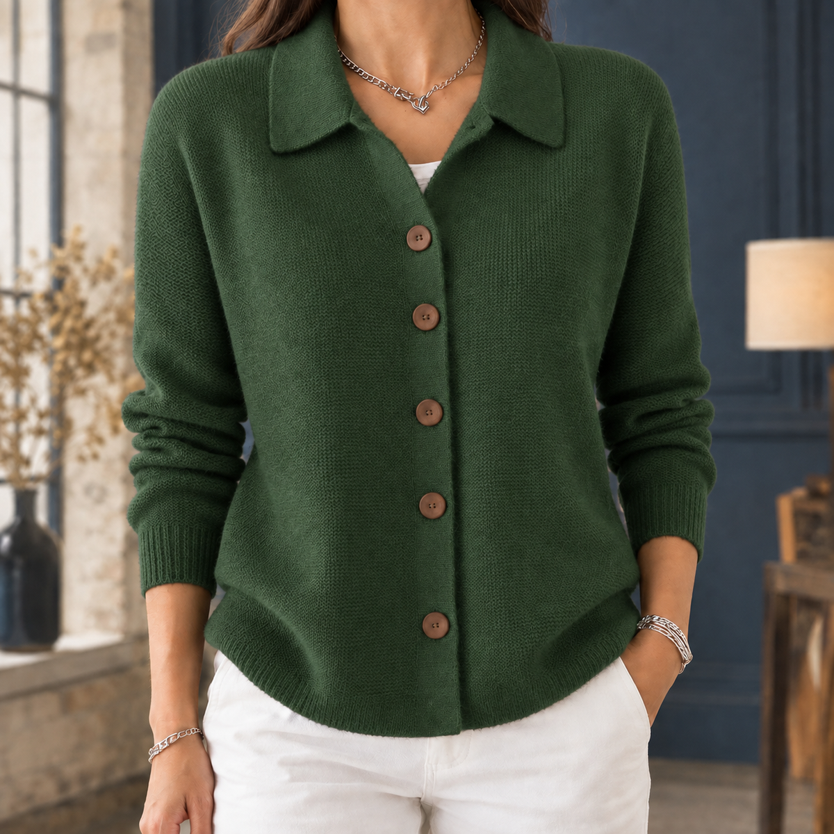 Relaxed Wool Cardigan