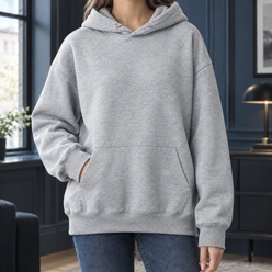 Relaxed Cotton-Blend Hoodie