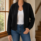 Jacket Polyester Raised Geometric Texture with Full Zip, Ribbed Trim