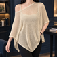 Asymmetric Silk-Blend Knit Top