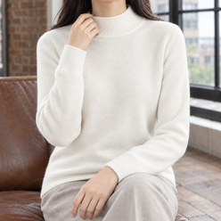 Smooth Silky Knit Mock Neck Jumper