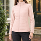 Quilted Jacket Polyester with Light Down-Filled Front and Stand Collar