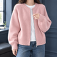 Loose Cropped Cardigan with Chunky Texture