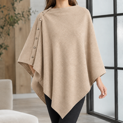 Padbury Buttoned Poncho