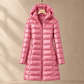 Jacket Duck Down Quilted Slim Mid-Length with Padded Hood and Zip